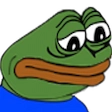 Depressed Pepe frog (Sadge)